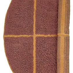Kolo koberce - Bellevue Natural Cotton Shaggy (červená/oranžová)