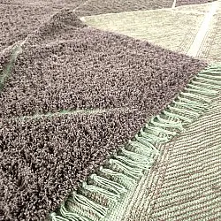 Koberce s dlhým vlasom - Bellevue Natural Cotton Shaggy (taupe/zelená)