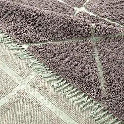 Koberce s dlhým vlasom - Bellevue Natural Cotton Shaggy (taupe/zelená)