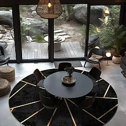 Kruhový koberec - Bellizzi (čierny)