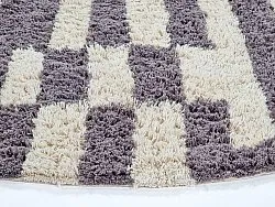 Kruhový koberec - Bergamo Natural Cotton Shaggy (šedá/biela)