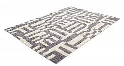 Koberec s dlhým vlasom - Bergamo Natural Cotton Shaggy (šedá/biela)