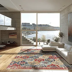 Koberec Wilton - Bohemia (červený/multicolor)