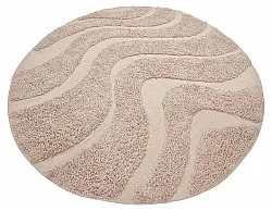 Kruhový koberec - Bonnie Natural Cotton Shaggy (béžový)
