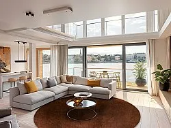 Koberec okrúhly - Bovera (hnedá/červená)