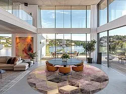 Kruhový koberec - Brendola (ružová/sivá/zlatá)