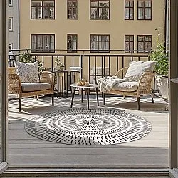 Kruhový koberec - Brussels Night (šedý)