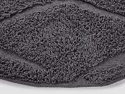 Kolo koberce - Brynn Natural Cotton Shaggy (čierny)