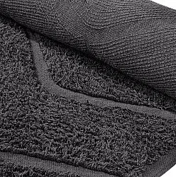 Kolo koberce - Brynn Natural Cotton Shaggy (čierny)