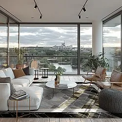 Koberec Wilton - Castello (čierny/biely)