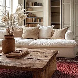 Koberce s dlhým vlasom - Cataya Natural Cotton Shaggy (hnedá/béžová)