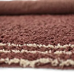 Koberce s dlhým vlasom - Cataya Natural Cotton Shaggy (hnedá/béžová)