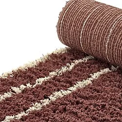 Koberce s dlhým vlasom - Cataya Natural Cotton Shaggy (hnedá/béžová)