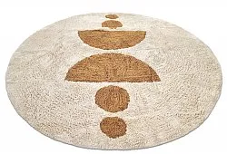 Kolo koberce - Cervia Natural Cotton Shaggy (béžový)