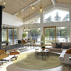 Kruhový koberec - Chodos (zlatý)