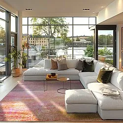 Koberec Wilton - Cicoria (ružová/fialová)