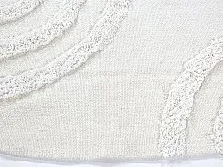 Kruhový koberec - Como Natural Cotton Shaggy (offwhite)