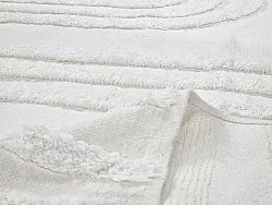 Kruhový koberec - Como Natural Cotton Shaggy (offwhite)