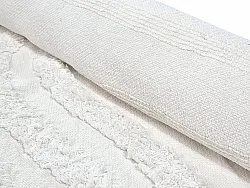 Kruhový koberec - Como Natural Cotton Shaggy (offwhite)
