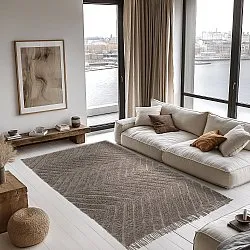 Koberce s dlhým vlasom - Conara Natural Cotton Shaggy (taupe)