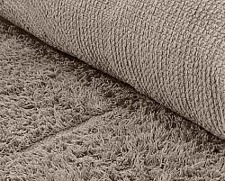Kruhový koberec - Cremona Natural Cotton Shaggy (taupe)