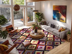 Koberec Wilton - Deia (ružová/multi)