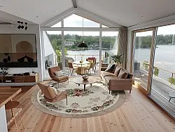 Kruhový koberec - Delpha (béžová/multicolor)