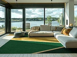 Koberec Wilton - Dolly (zelený/zlatý)