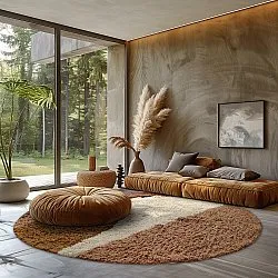 Kolo koberce - Donostia Natural Cotton Shaggy (multi)