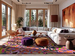 Koberec Wilton - Dottie (ružová/multi)