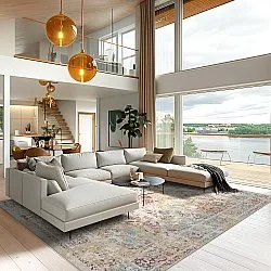 Koberec Wilton - Douz (modrá/multicolor)