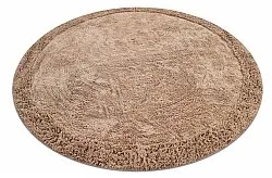 Kruhový koberec - Ebba Natural Cotton Shaggy (hnedý)