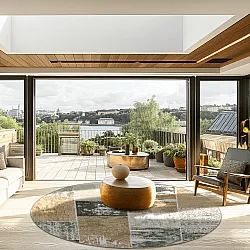 Kruhový koberec - Ephesus (zelený)