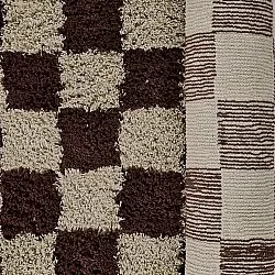 Koberce s chlupatým povrchem - Elsey Natural Cotton Shaggy (béžová/hnedá)