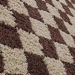 Koberce s chlupatým povrchem - Elsey Natural Cotton Shaggy (béžová/hnedá)