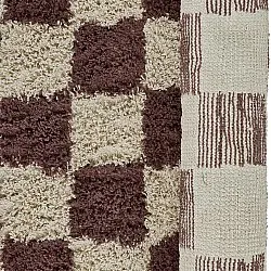 Kolo koberce - Elsey Natural Cotton Shaggy (béžová/hnedá)