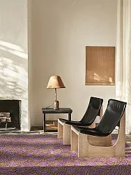 Koberce s dlhým vlasom - Elsey Natural Cotton Shaggy (hnedá/fialová)