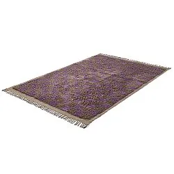 Koberce s dlhým vlasom - Elsey Natural Cotton Shaggy (hnedá/fialová)