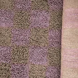 Koberce s dlhým vlasom - Elsey Natural Cotton Shaggy (hnedá/fialová)