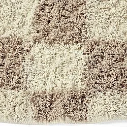 Kolo koberce - Elsey Natural Cotton Shaggy (smotanová/piesková)