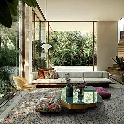 Koberce s dlhým vlasom - Elsey Natural Cotton Shaggy (šedá/rúžová)