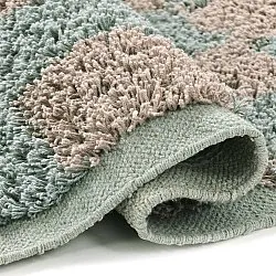 Koberce s dlhým vlasom - Elsey Natural Cotton Shaggy (šedá/rúžová)