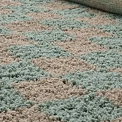 Koberce s dlhým vlasom - Elsey Natural Cotton Shaggy (šedá/rúžová)