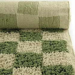 Koberce s dlhým vlasom - Elsey Natural Cotton Shaggy (zelená/bežová)