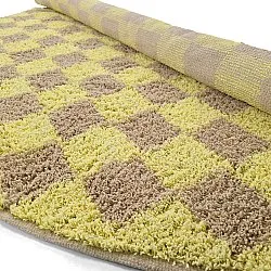 Kolo koberce - Elsey Natural Cotton Shaggy (žltá/bežová)