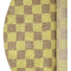 Kolo koberce - Elsey Natural Cotton Shaggy (žltá/bežová)