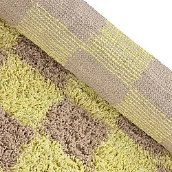 Kolo koberce - Elsey Natural Cotton Shaggy (žltá/bežová)