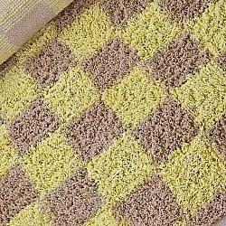 Kolo koberce - Elsey Natural Cotton Shaggy (žltá/bežová)