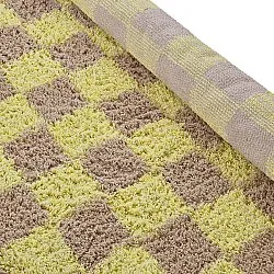 Kolo koberce - Elsey Natural Cotton Shaggy (žltá/bežová)