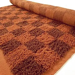 Koberce s dlhým vlasom - Elsey Natural Cotton Shaggy (oranžová/červená)